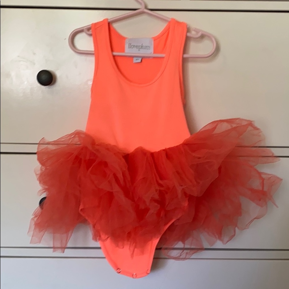 I 🧡Plum Neon Orange Tutu Dress 2Y